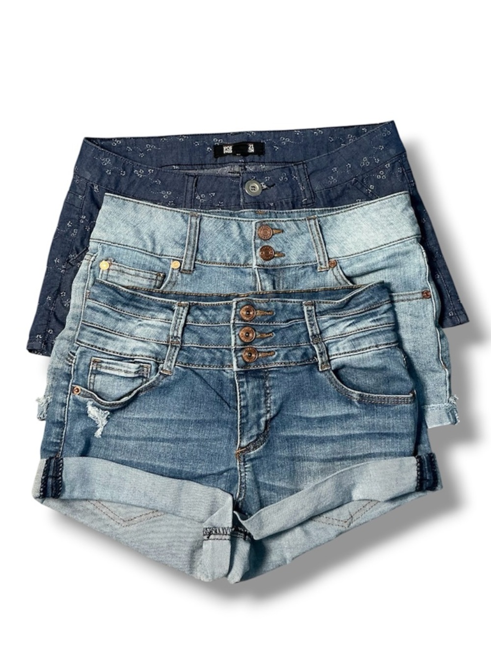3 pairs of Jean Shorts XS -S sizes